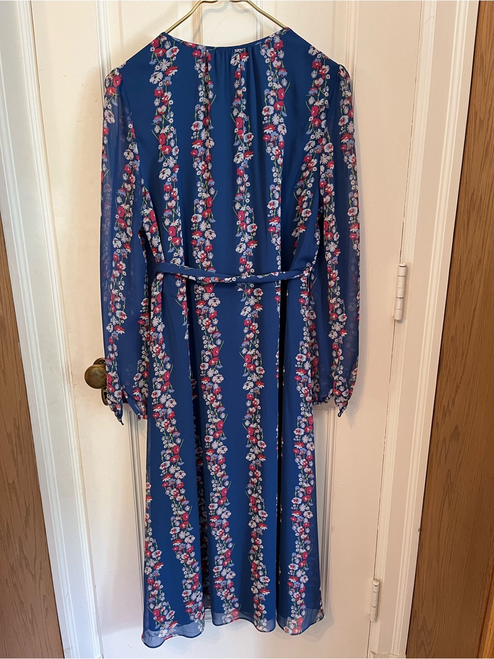BODEN Kathleen Midi Dress Opulent Blue Flowerbed Floral {3B51} - Picture 10 of 12